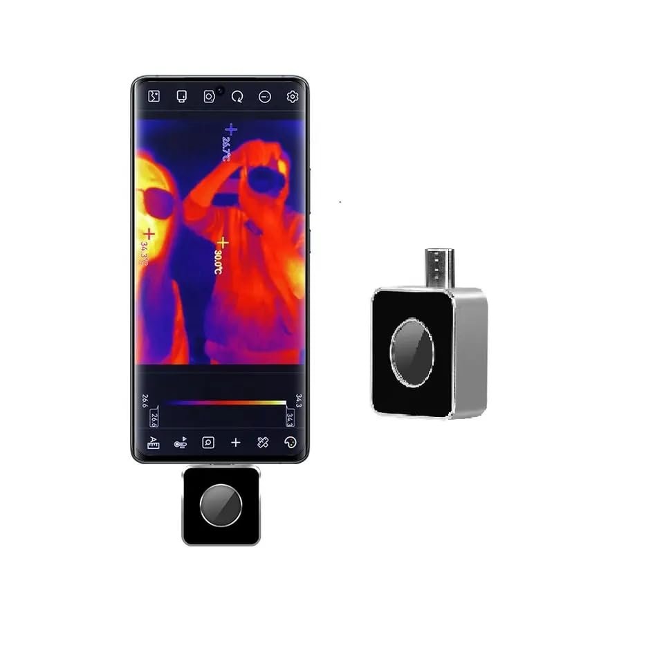 GuliTech Victor/RuoShui VC328B/A Smartmoblie 256 * 192/160 * 120 Themral Camera for Android Phone IP65 IndustrialFaultPCB Inspection Heat Loss Detection Infrared Camera(328B 256 * 192)