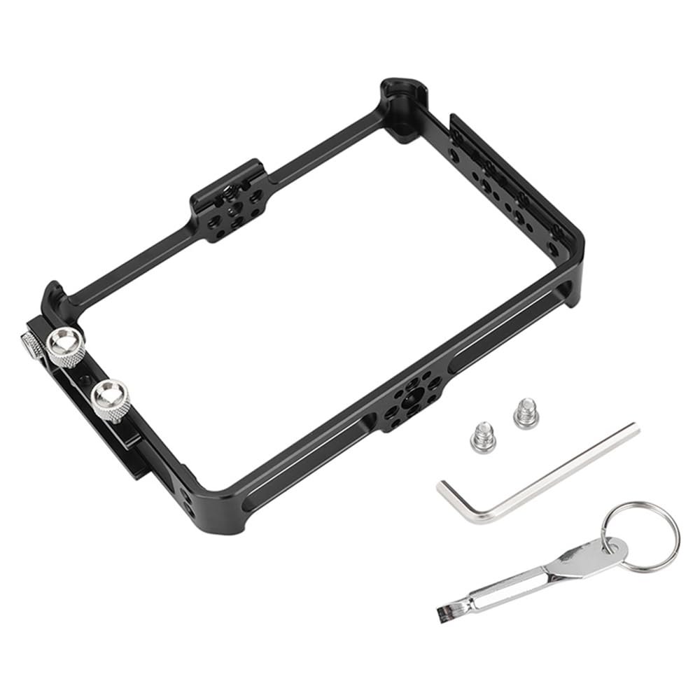 Aluminum Alloy Monitor Protective Cage Rig Frame Compatible with Feelworld F5 Pro V2, F5 Pro 5.5" Monitor