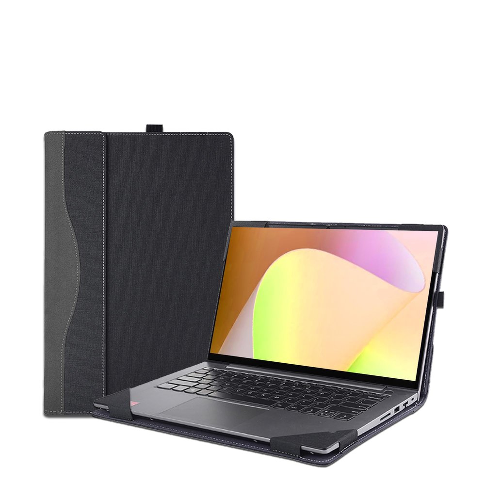2023 New Laptop Case Cover for 16 inch Lenovo IdeaPad Slim 3 16IRU8 16ABR8 16IAH8[Not for Other Models]Detachable PU Leather Notebook Sleeve Protective Bag with Pen Holder (Dark Grey)