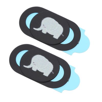 2pcs Webcam Cover Slide with Adorable Elephant Pattern Privacy Protection for Laptop and Ultra-Thin Design Easy to Install Stylish Security for Personal Devices