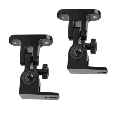2 Pieces Speaker Holder Wall Mount Metal Easy Installation Shock Absorbing External Riser Audio Bracket for Living Room Office Home Bedroom