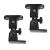 2 Pieces Speaker Holder Wall Mount Metal Easy Installation Shock Absorbing External Riser Audio Bracket for Living Room Office Home Bedroom view 1