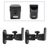 2 Pieces Speaker Holder Wall Mount Metal Easy Installation Shock Absorbing External Riser Audio Bracket for Living Room Office Home Bedroom view 2