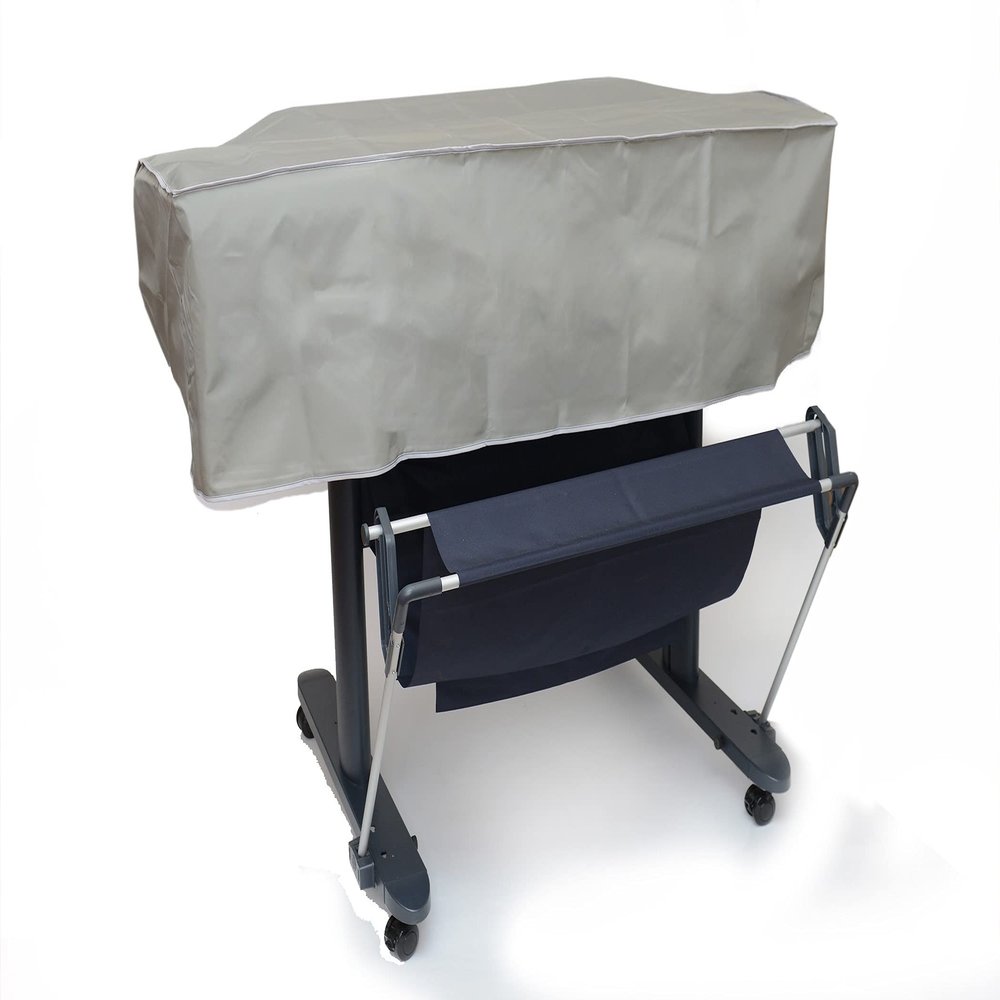 Perfect Dust Cover, Silver Gray Nylon SHORT Cover Compatible with Canon imagePROGRAF TM-340 MFP Lm36 Large-Format Printer with STAND, Anti Static Cover by The Perfect Dust Cover LLC