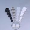 10pcs/set 2.5mm To 50.6mm Silicone Rubber Snap-on Hole Plug Blanking End Caps Seal Stopper Black/Gray/Clear/White Color (Color : White, Size : A-34.6mm (C 5mm)) view 3