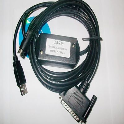 USB-SC09 Cable for PLC Programming Data Cable Download Cable FX Series A Series Black PLC Communication Cable