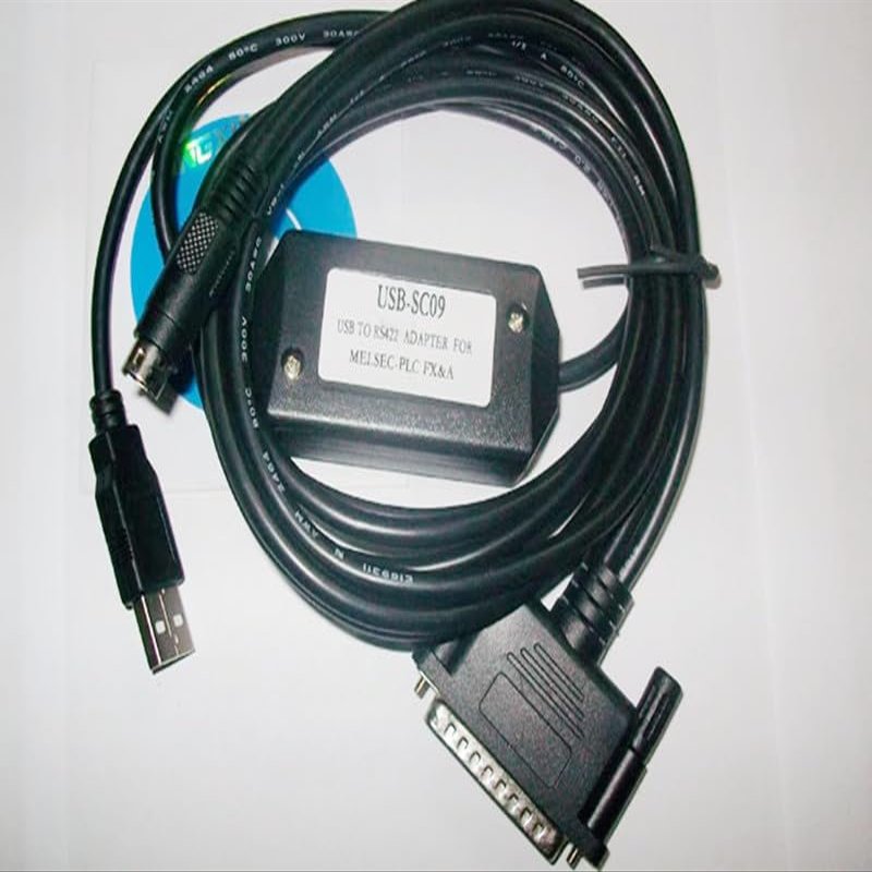 USB-SC09 Cable for PLC Programming Data Cable Download Cable FX Series A Series Black PLC Communication Cable