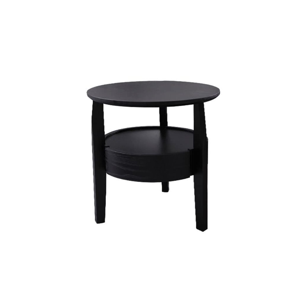 LUNIZ Modern Nightstand Bedside Table Round Shelf Living Room Bedroom Bedside Storage Cabinet Bedside Table Triangle Bracket Creative Side Table Bedside Table for Bedroom (Color : A)