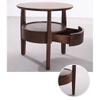 LUNIZ Modern Nightstand Bedside Table Round Shelf Living Room Bedroom Bedside Storage Cabinet Bedside Table Triangle Bracket Creative Side Table Bedside Table for Bedroom (Color : A) view 3