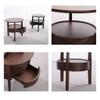 LUNIZ Modern Nightstand Bedside Table Round Shelf Living Room Bedroom Bedside Storage Cabinet Bedside Table Triangle Bracket Creative Side Table Bedside Table for Bedroom (Color : A) view 4