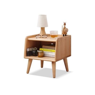 LUNIZ Modern Nightstand Multifunctional Square Bedside Table Rack Bedroom Locker Living Room Coffee Table Bedside Table Semi-Open Bedside Table Bedside Table for Bedroom (Color : A)