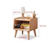 LUNIZ Modern Nightstand Multifunctional Square Bedside Table Rack Bedroom Locker Living Room Coffee Table Bedside Table Semi-Open Bedside Table Bedside Table for Bedroom (Color : A) view 3