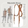 4J LEDR Camera Harness,Double Camera Strap for Photographers,Leather Camera Strap,Double Shoulder Camera Strap Harness for Wedding,Hiking,Travel,Double Secure,Quick Release Camera Accessories,Tan view 2