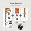 4J LEDR Camera Harness,Double Camera Strap for Photographers,Leather Camera Strap,Double Shoulder Camera Strap Harness for Wedding,Hiking,Travel,Double Secure,Quick Release Camera Accessories,Tan view 4