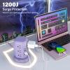 USB C Power Strip Tower, Surge Protector with 12 AC Outlet and 4 USB Ports, AiJoy 10 FT Extension Cord, 1200J Power Strip Surge Protector, USB Charging Station, Office Supplies, Dorm Essentials, Woman view 4