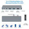 Opluz 6 in 2 Surface Pro 8 9 X Docking Station, Accessories for Microsoft Surface Pro Dock Hub Thunderbolt 4 Port, with 4K@60HZ HDMI Port, 2 USB-A 3.0(10Gbps), 2 USB-C, 3.5mm Audio Jack PD Charging view 1