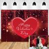 DORCEV Happy Valentine's Day Photography Backdrop 15x10ft Shining Glitter Dots Sequins Red Love Heart Background Engagement Ceremony Wedding Party Supplies Festival Adult Couple Portrait Studio Props view 1
