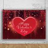DORCEV Happy Valentine's Day Photography Backdrop 15x10ft Shining Glitter Dots Sequins Red Love Heart Background Engagement Ceremony Wedding Party Supplies Festival Adult Couple Portrait Studio Props view 3