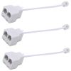 CARDALLTRY Two Way Telephone Splitters, RJ11 6P4C Converter Cable, Telephone Wall Adaptor Phone Cord Splitter for Landline (3 Pack) view 1