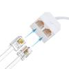 CARDALLTRY Two Way Telephone Splitters, RJ11 6P4C Converter Cable, Telephone Wall Adaptor Phone Cord Splitter for Landline (3 Pack) view 2