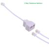 CARDALLTRY Two Way Telephone Splitters, RJ11 6P4C Converter Cable, Telephone Wall Adaptor Phone Cord Splitter for Landline (3 Pack) view 3