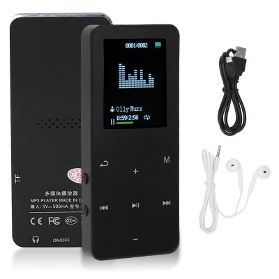 8GB MP3 Players with Bluetooth 4.2, Portable Music Player Support Voice Recorder, Ebook, Video Playback, HiFi Lossless Sound Music Player, Up to 128GB, Earphones Included (Black)