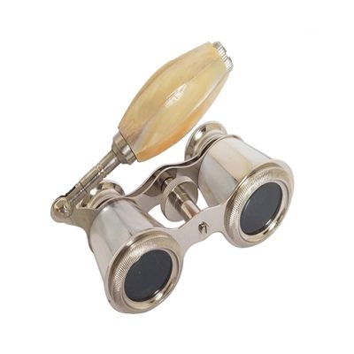 SIFAAT WORLD Opera Glasses Nickel Finish  Antique Style Decorative Binoculars, Vintage Collectible Display & Gift Item, Theater-Inspired Design (No Zoom, No Magnification)