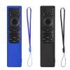 2 Pack Remote Cover for Samsung Smart TV, Silicone Protective Case for Samsung Solar Cell Remote 2021 2022 BN59-01357 BN59-01385 BN59-01265A Anti-Slip Remote Case Holder (Sea Blue +Black Not Glow) view 1