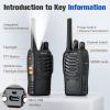 JUCJET H888S 4 Pack Walkie Talkies Handheld Two Way Radio with Original Earpieces, 2-Way Radios UHF Handheld Transceiver Walky Talky, with 2-in-1 Type-C Charging Cable&Charging Station4 Pack view 2