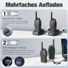 JUCJET H888S 4 Pack Walkie Talkies Handheld Two Way Radio with Original Earpieces, 2-Way Radios UHF Handheld Transceiver Walky Talky, with 2-in-1 Type-C Charging Cable&Charging Station4 Pack view 3