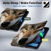 BPQOJB for All-New Kindle Paperwhite Case (10th Generation 6 inch 2018 Release) 360 Degree Rotating PU Leather Smart Cover with Auto Wake/Sleep - Wolf view 3