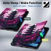 BPQOJB for All-New Kindle 2022 Case 11th Generation 6 inch 2022 Release 360 Degree Rotating PU Leather Smart Cover with Auto Wake/Sleep - Tower Moon Red Tree view 3