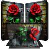 BPQOJB for All-New Kindle Paperwhite Case (11th Generation 6.8 inch 2021 Release) 360 Degree Rotating PU Leather Smart Cover with Auto Wake/Sleep - Big Red Rose view 1