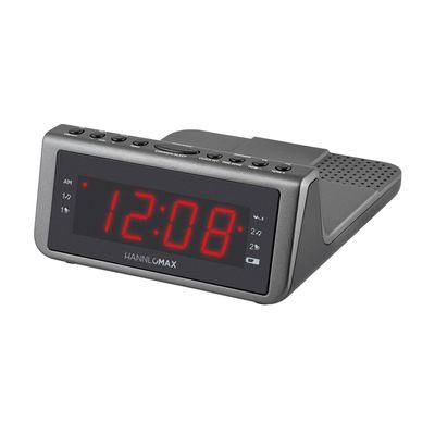 HANNLOMAX HX-205Wi PLL FM Radio with Wireless Charging, USB Port for 1A Charging, 0.9" Red LED Display, Digital Clock with Dual Alarm, Ambient Temperature Display, AC Operation only.