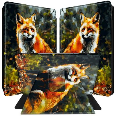 BPQOJB for All-New Kindle Paperwhite Case (11th Generation 6.8 inch 2021 Release) 360 Degree Rotating PU Leather Smart Cover with Auto Wake/Sleep - Cute Fox