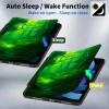 BPQOJB for Kindle Fire HD 8 Tablet Case (8th 7th 6th Generation, 2018 2017 2016 Release) 360 Degree Rotating PU Leather Smart Cover with Auto Wake/Sleep - Green Forest view 3