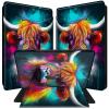 BPQOJB for All-New Kindle 2022 Case 11th Generation 6 inch 2022 Release 360 Degree Rotating PU Leather Smart Cover with Auto Wake/Sleep - Cute Colorful Cow view 1