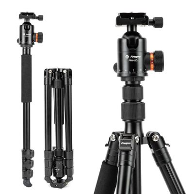 Fotopro 78" Camera Tripod, Aluminum Compact Travel Tripod and Monopod with 360 Ball Head Quick Release Plate, Professional Camera Tripod for DSLR, Load up 17.63lbs