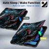 BPQOJB for All-New Kindle Fire 7 Tablet Case (12th Generation 7 inch 2022 Release) 360 Degree Rotating PU Leather Smart Cover with Auto Wake/Sleep - Red Eyes Dragon view 3