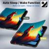 BPQOJB for All-New Kindle Paperwhite Case (11th Generation 6.8 inch 2021 Release) 360 Degree Rotating PU Leather Smart Cover with Auto Wake/Sleep - Cute Fox in The Sunset view 3