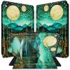 BPQOJB for All-New Kindle Fire 7 Tablet Case (9th 7th Generation 7 inch 2019 2017 Release) 360 Degree Rotating PU Leather Smart Cover with Auto Wake/Sleep - Mountains Moon view 1