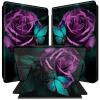 BPQOJB for All-New Kindle Paperwhite Case (10th Generation 6 inch 2018 Release) 360 Degree Rotating PU Leather Smart Cover with Auto Wake/Sleep - Green Butterfly and Rose view 1