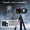 Bundle: SmallRig 54" Lightweight Compact Carbon Fiber Tripod+SmallRig Selection Tripod Fluid Head Pan Tilt Head+SmallRig Clamp w/ 1/4" and 3/8" Thread and 9.8 Inches Adjustable Friction view 4
