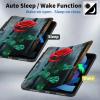 BPQOJB for All-New Kindle Paperwhite Case (10th Generation 6 inch 2018 Release) 360 Degree Rotating PU Leather Smart Cover with Auto Wake/Sleep - a Big Red Rose view 3