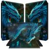 BPQOJB for All-New Kindle Paperwhite Case (10th Generation 6 inch 2018 Release) 360 Degree Rotating PU Leather Smart Cover with Auto Wake/Sleep - Blue Dragon view 1