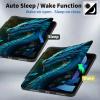 BPQOJB for All-New Kindle Paperwhite Case (10th Generation 6 inch 2018 Release) 360 Degree Rotating PU Leather Smart Cover with Auto Wake/Sleep - Blue Dragon view 3