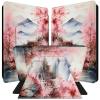 BPQOJB for Kindle Scribe Case 360 Degree Rotating Smart Cover with Adjustable Stand & Auto Wake/Sleep Tablet Case for Kindle Scribe 10.2 inch 2022 - Mountain Cherry Blossom view 1