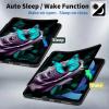 BPQOJB for All-New Kindle 2022 Case 11th Generation 6 inch 2022 Release 360 Degree Rotating PU Leather Smart Cover with Auto Wake/Sleep - Green Butterfly and Roses view 3