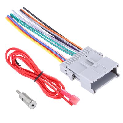 Car Stereo Install Wire Harness Adapter, Antenna Adapter Compatible for Chevry, Automobile Stereo Radio Harness, Player Wire Cable Kit, Adapter Connector Cable, Install Adapter Connector