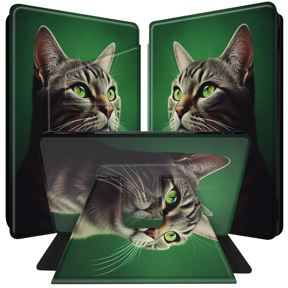 BPQOJB for All-New Kindle Paperwhite Case (10th Generation 6 inch 2018 Release) 360 Degree Rotating PU Leather Smart Cover with Auto Wake/Sleep - Cute Cats